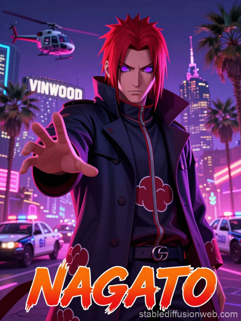 Nagato in Urban Fantasy Night Scene