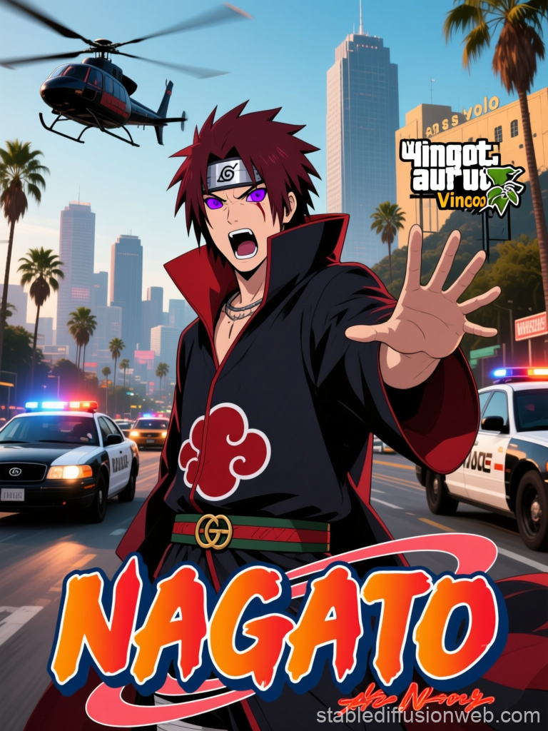 Nagato Screaming in Urban Cityscape