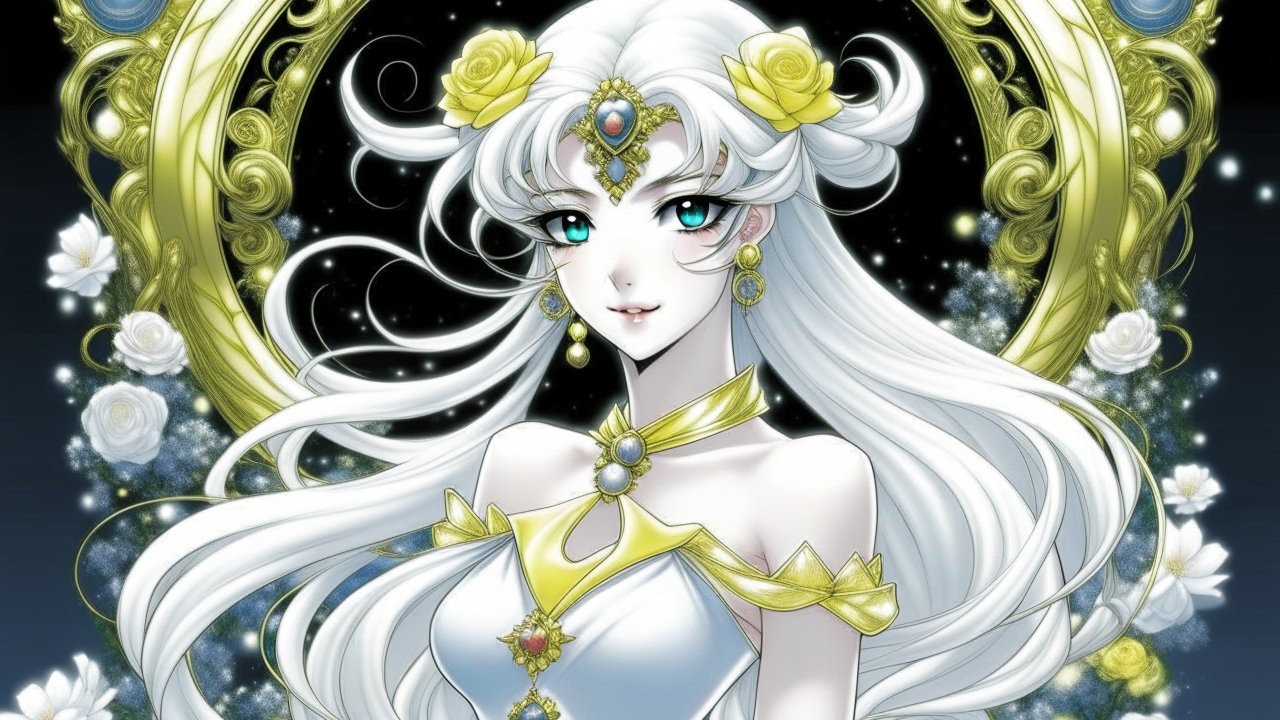 Neo Queen Serenity in Elegant White and Gold
