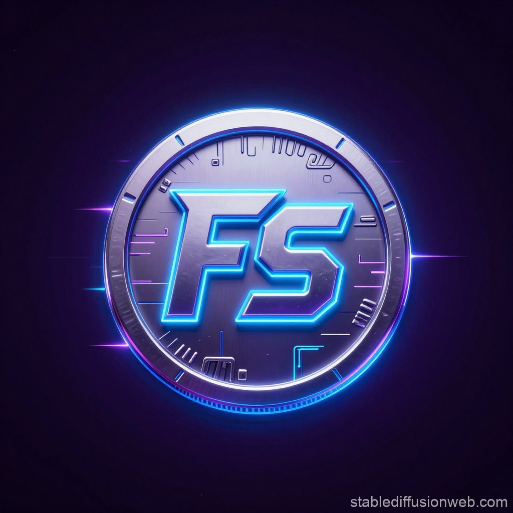Neon FS Gaming Avatar Logo