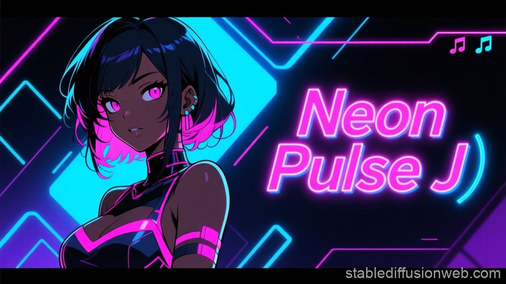 Neon Pulse J Cyberpunk Anime Girl