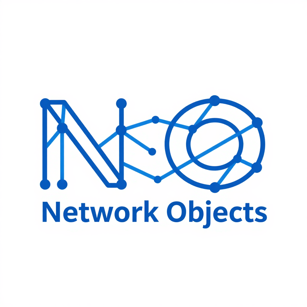 Network Objects Tech Logo with Connected Nodes
