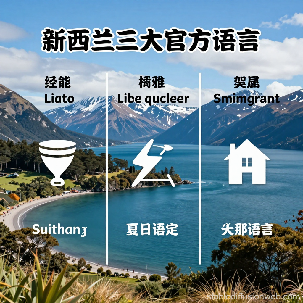 New Zealand's Three Official Languages Illustrated