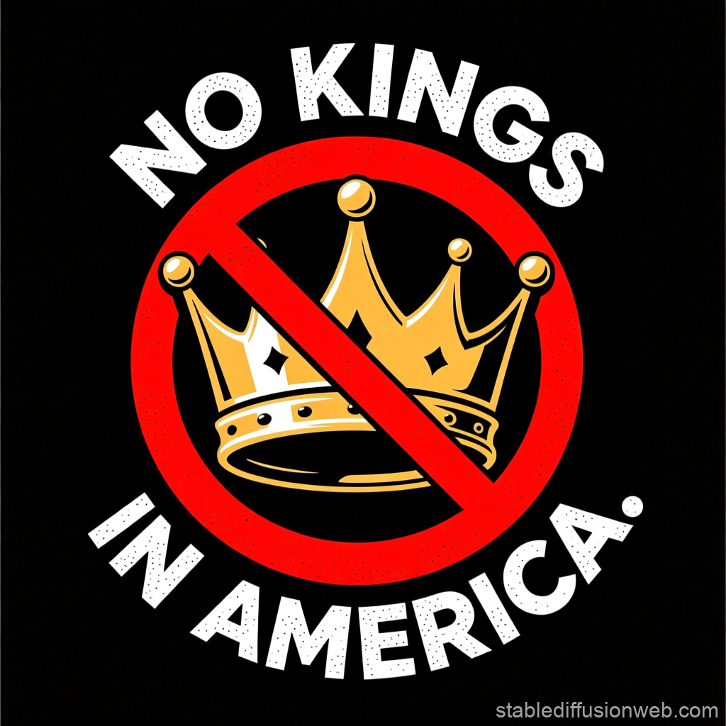 No Kings in America Graphic Design