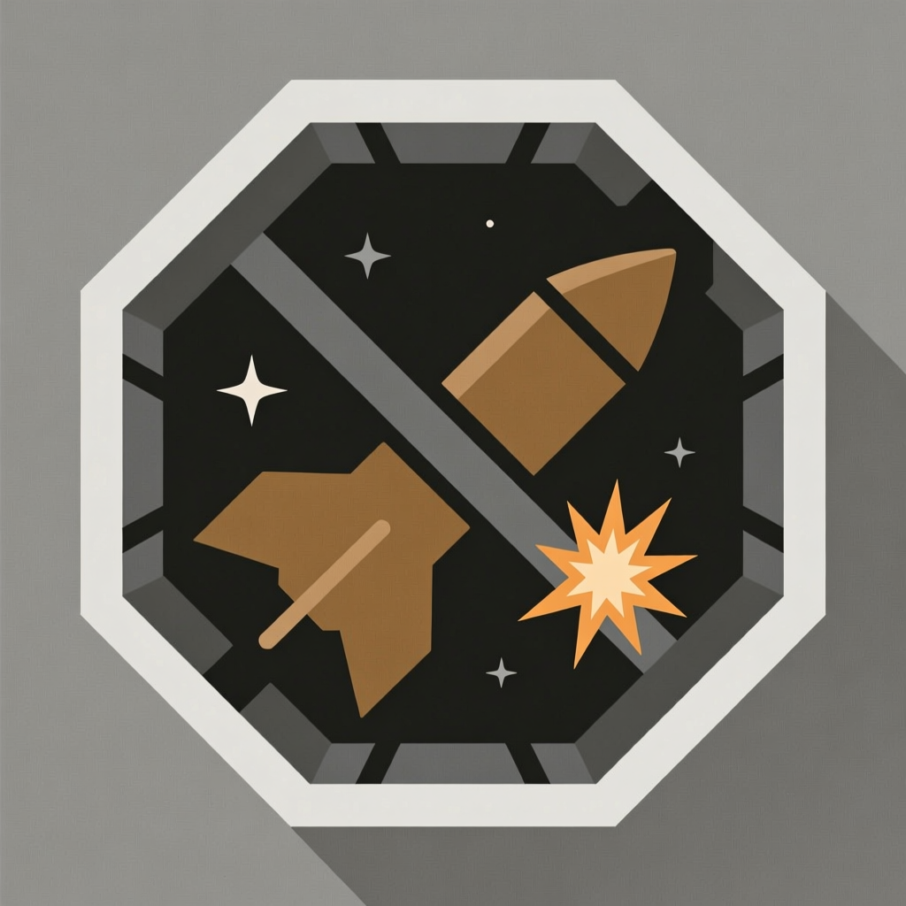 No Missile Launch Icon in Flat Design