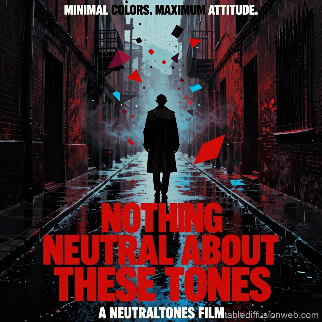 Nothing Neutral About These Tones - Vintage Neo Noir Film Poster