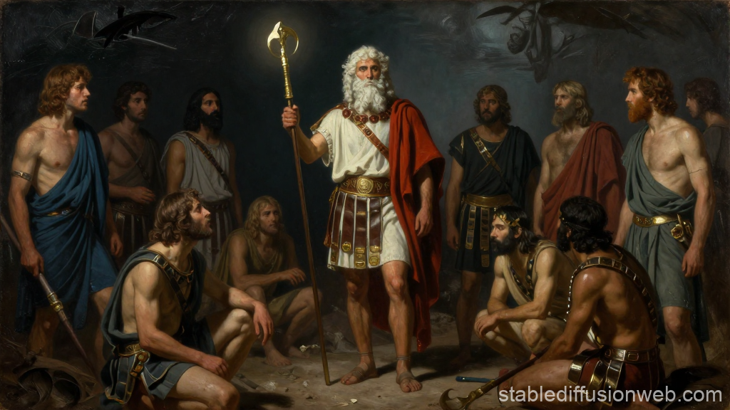 Odysseus and Companions in the Underworld