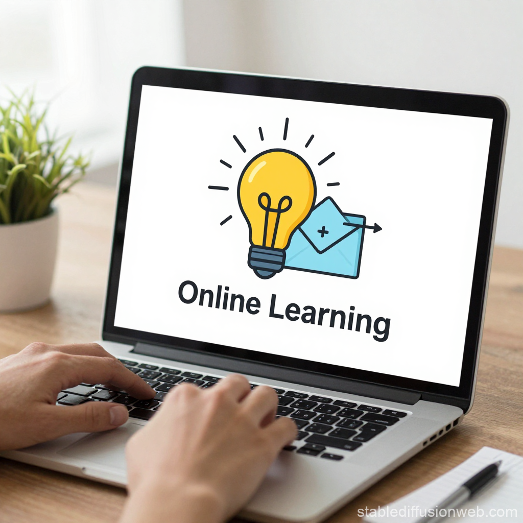 Online Learning Concept on Laptop Screen