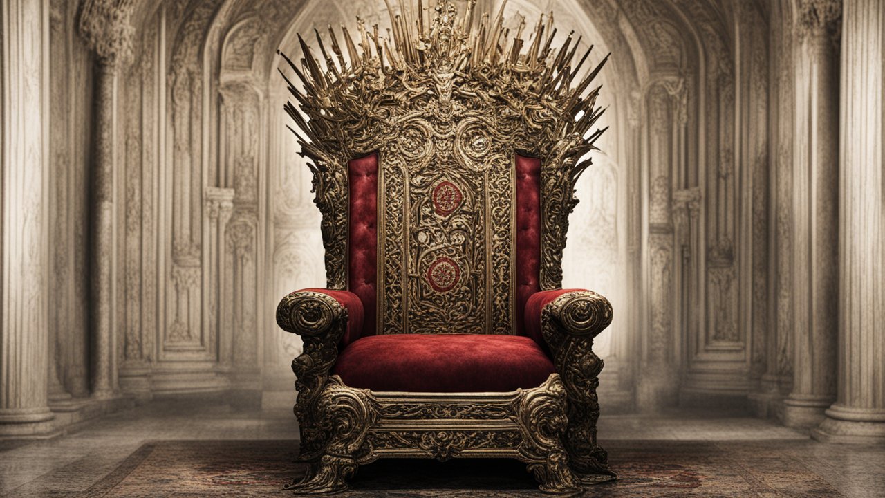 Ornate Royal Throne in Grand Hall