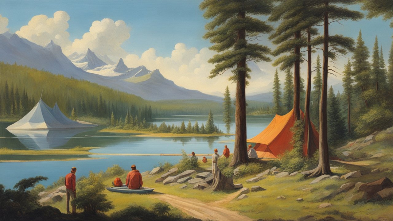 Peaceful Summer Camp by the Lake with Mountain View