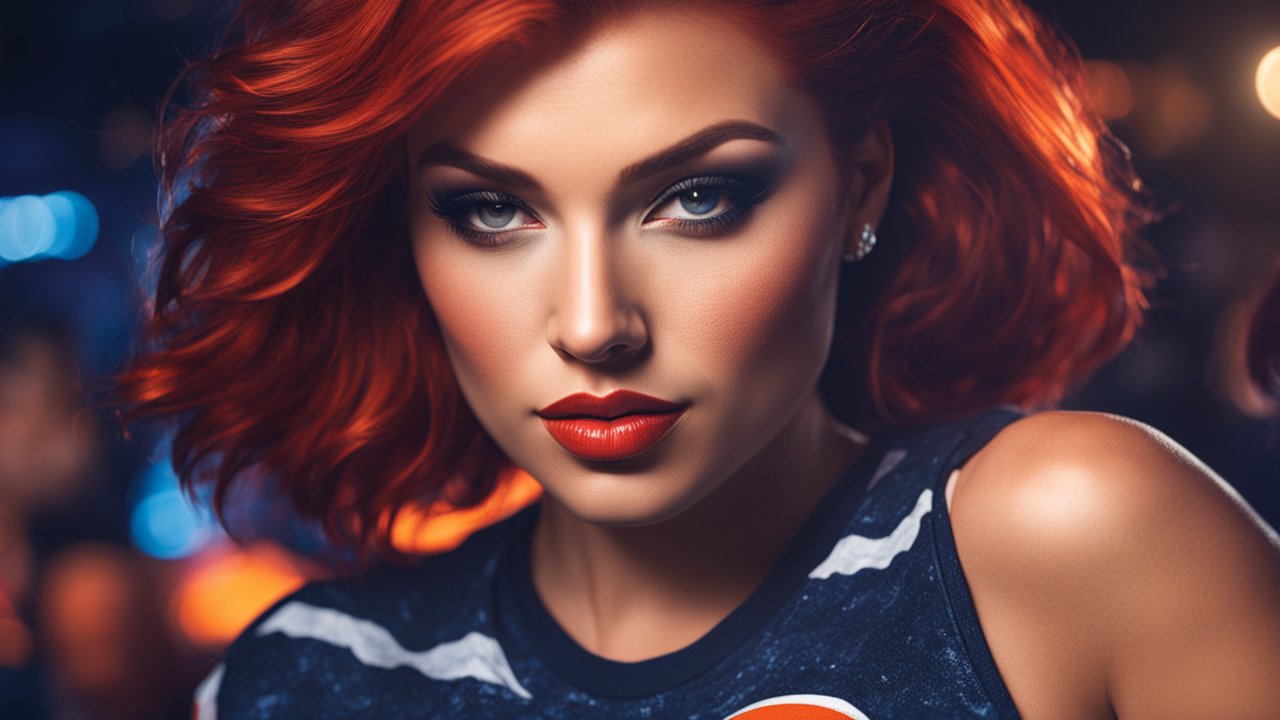 Photorealistic Close-Up Portrait of a Woman with Red Hair