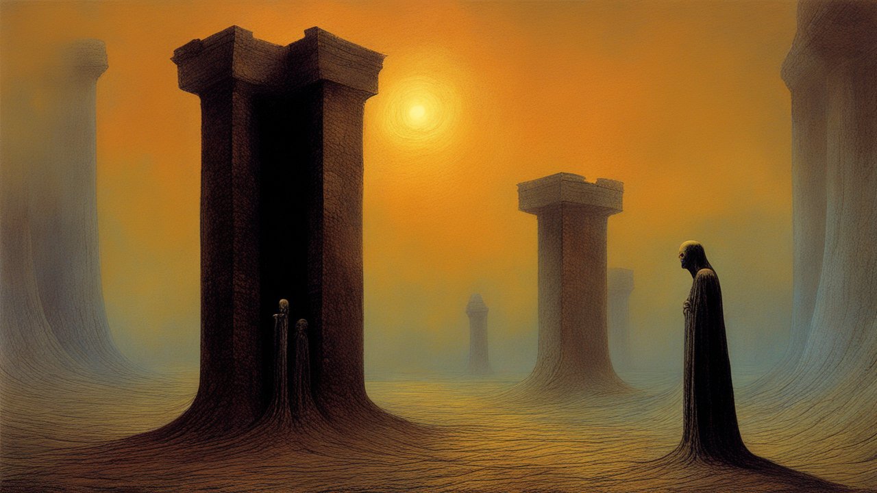 Pillars of Purgatory at Dusk