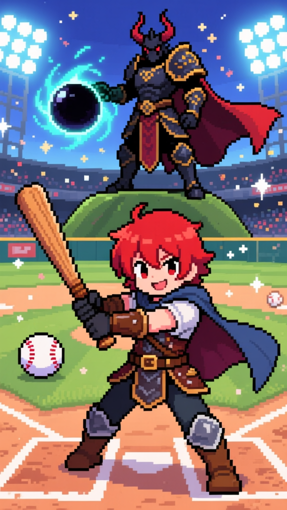 Pixel Art Fantasy Baseball Duel