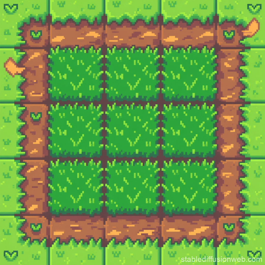 Pixel Art Grass and Dirt Tileset