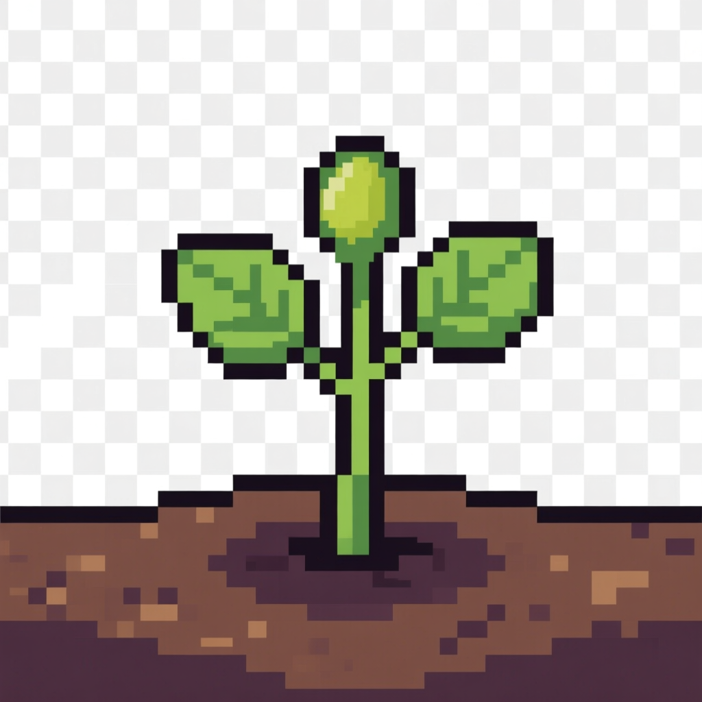 Pixel Art Nightshade Seedling