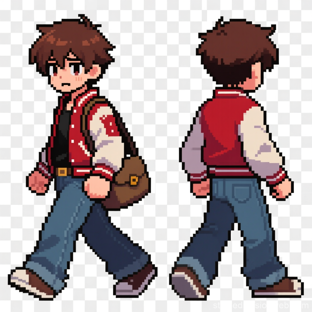 Pixel Art RPG Hero Character Sprite