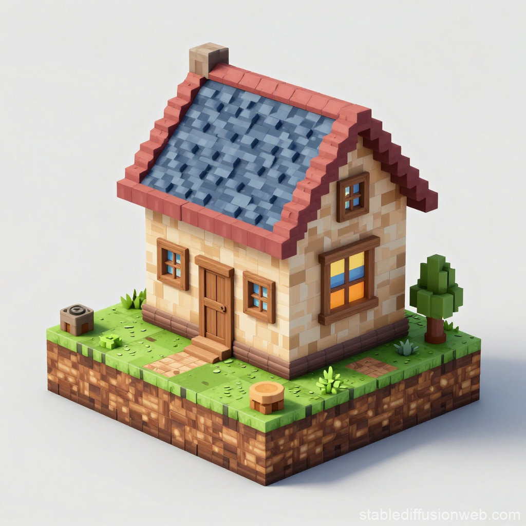 Pixel-Art Style Cozy Platformer Game House