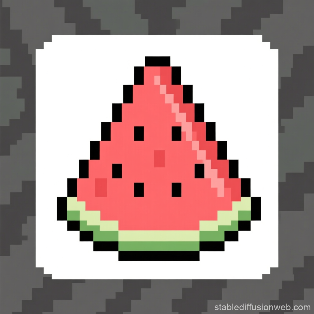 Pixel Art Watermelon Slice