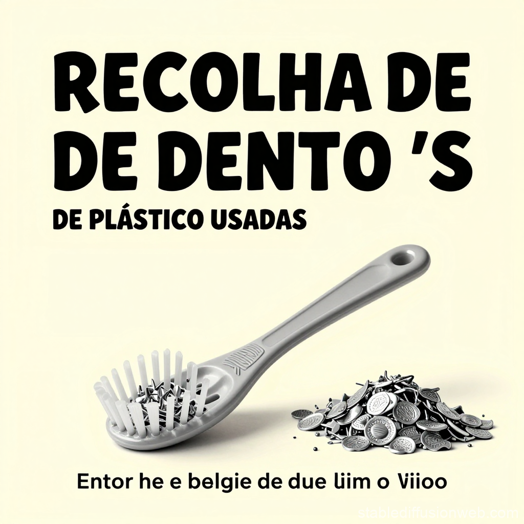 Plastic Toothbrush Recycling Awareness Poster