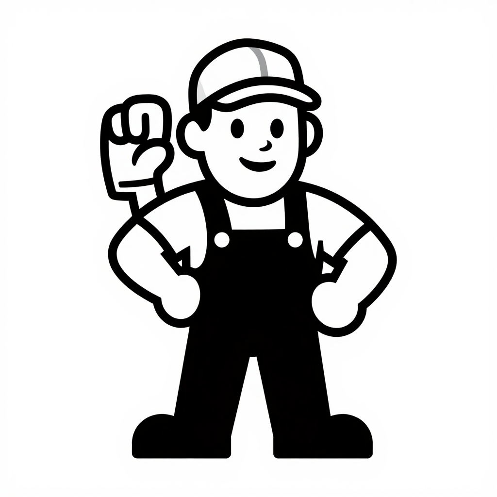 Plumber Mascot Logo Illustration
