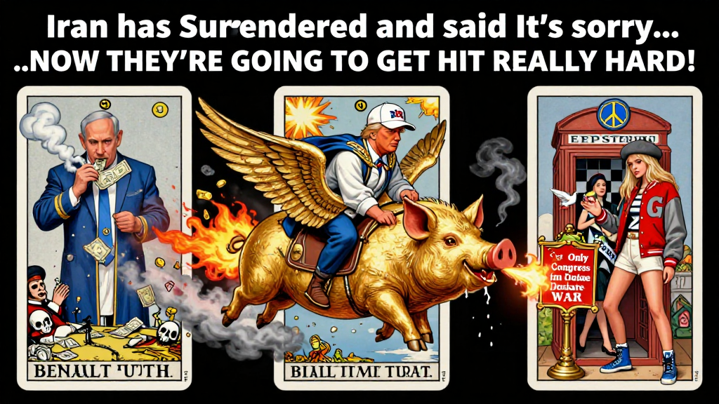 Political Satire on Iran Conflict and Global Figures