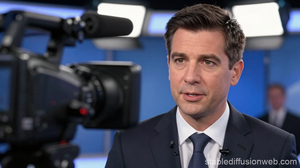 Politician Speaking in TV Studio Interview