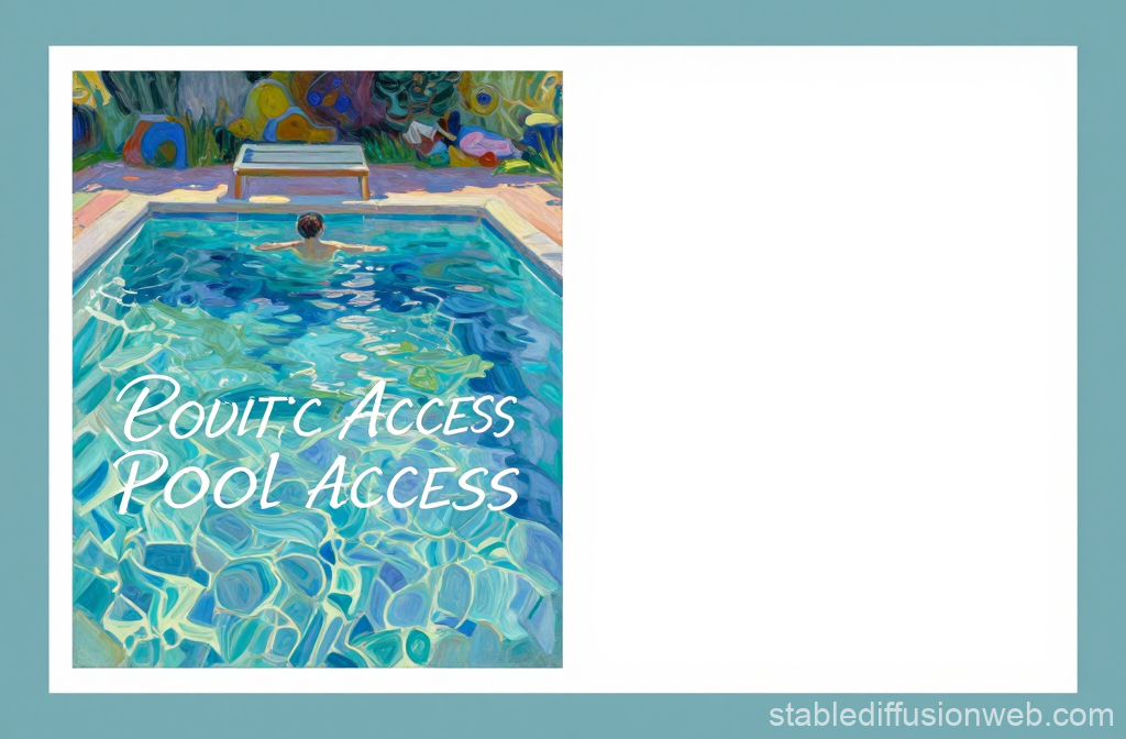 Pool Access Certificate with Artistic Pool Painting