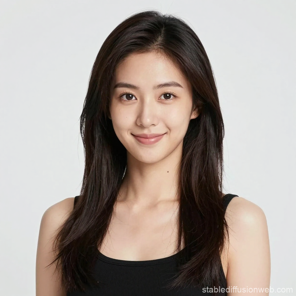 Portrait of a Beautiful Woman with Natural Smile