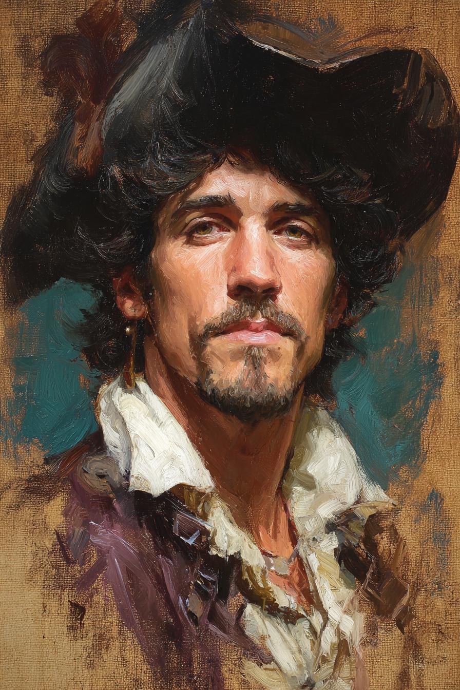 Portrait of a Man in Historical Attire