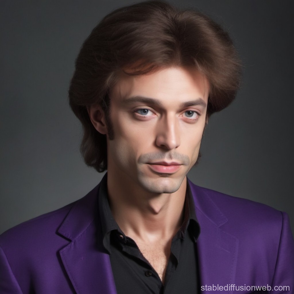 Portrait of a Man in Purple Blazer with Soft Lighting