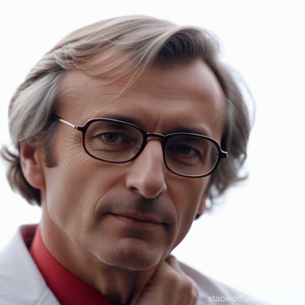 Portrait of a Mature Man with Glasses