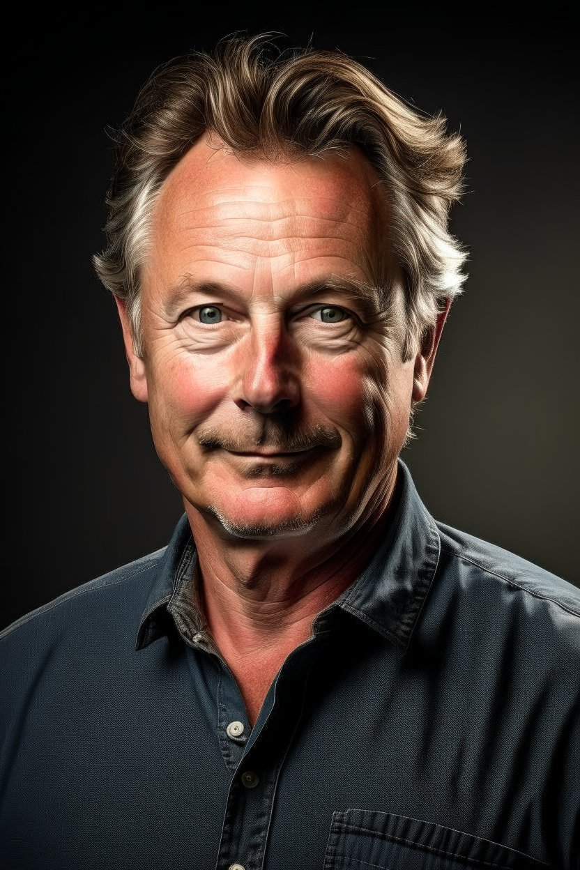 Portrait of a Mature Man with Warm Expression