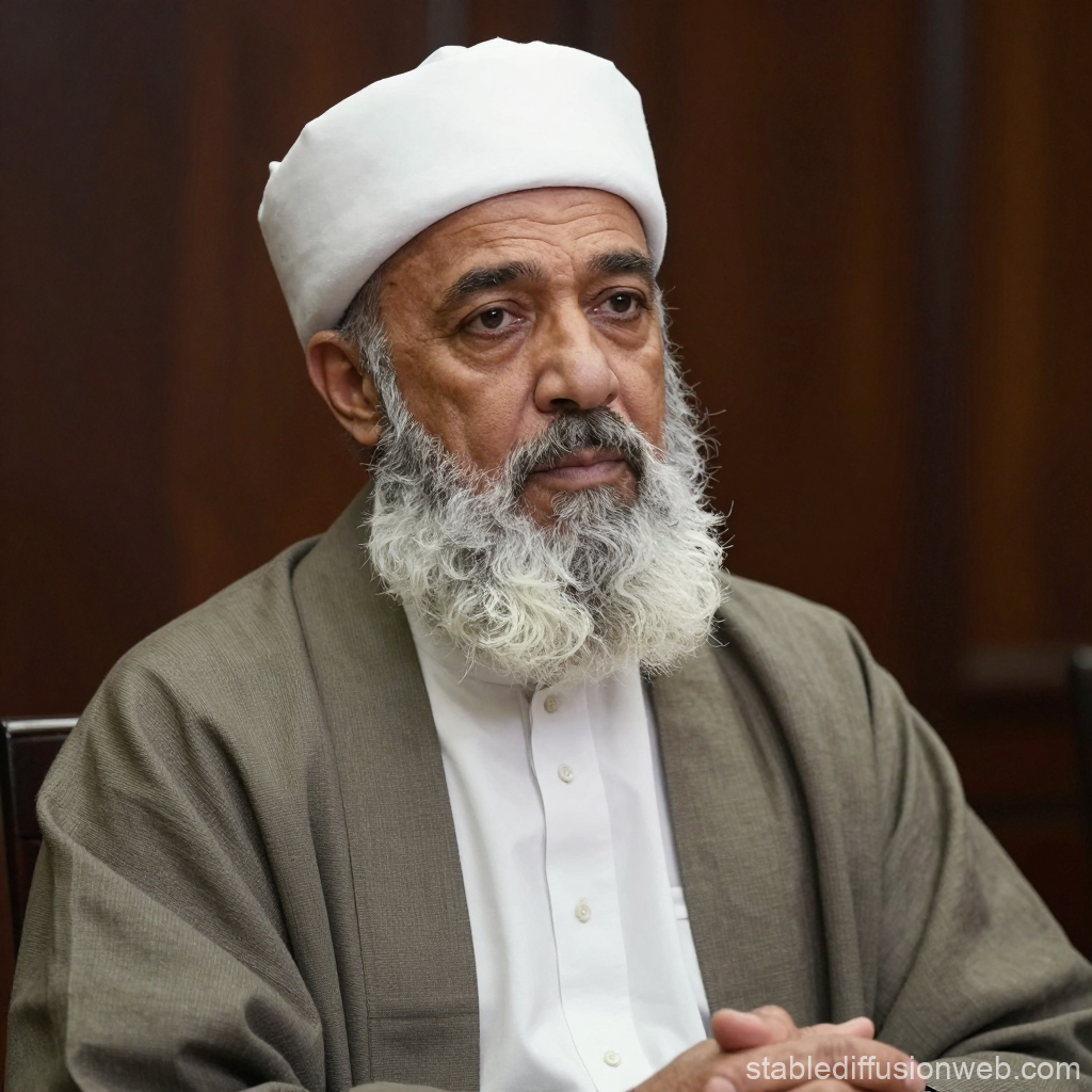 Portrait of a Religious Elder in Traditional Attire