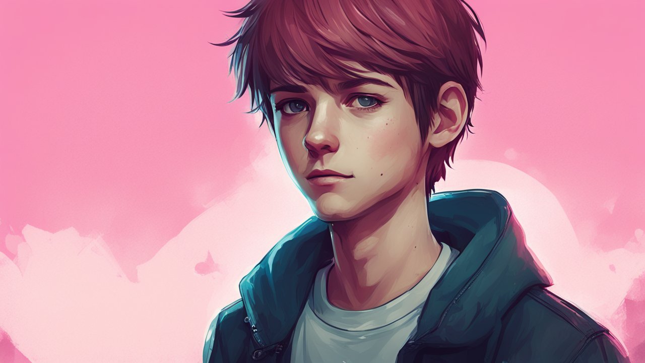 Portrait of a Thoughtful Young Man with Red Hair