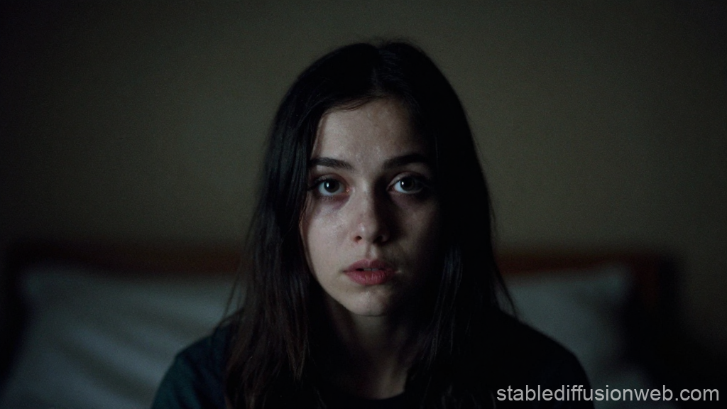 Portrait of a Woman Experiencing Sleepless Night