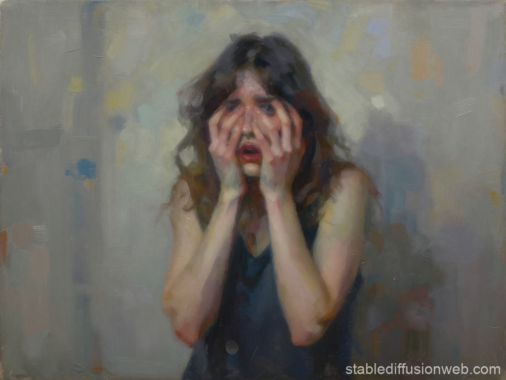 Portrait of a Woman in Fear and Distress