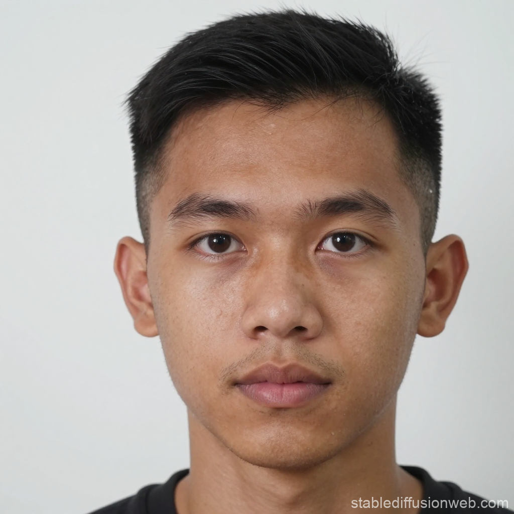 Portrait of a Young Filipino Man with Neutral Expression