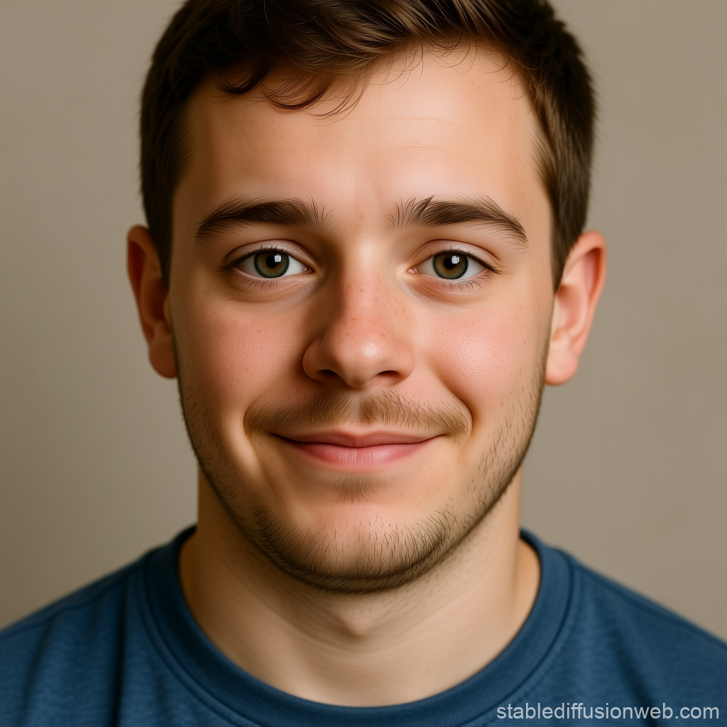 Portrait of a Young Man with a Warm Smile