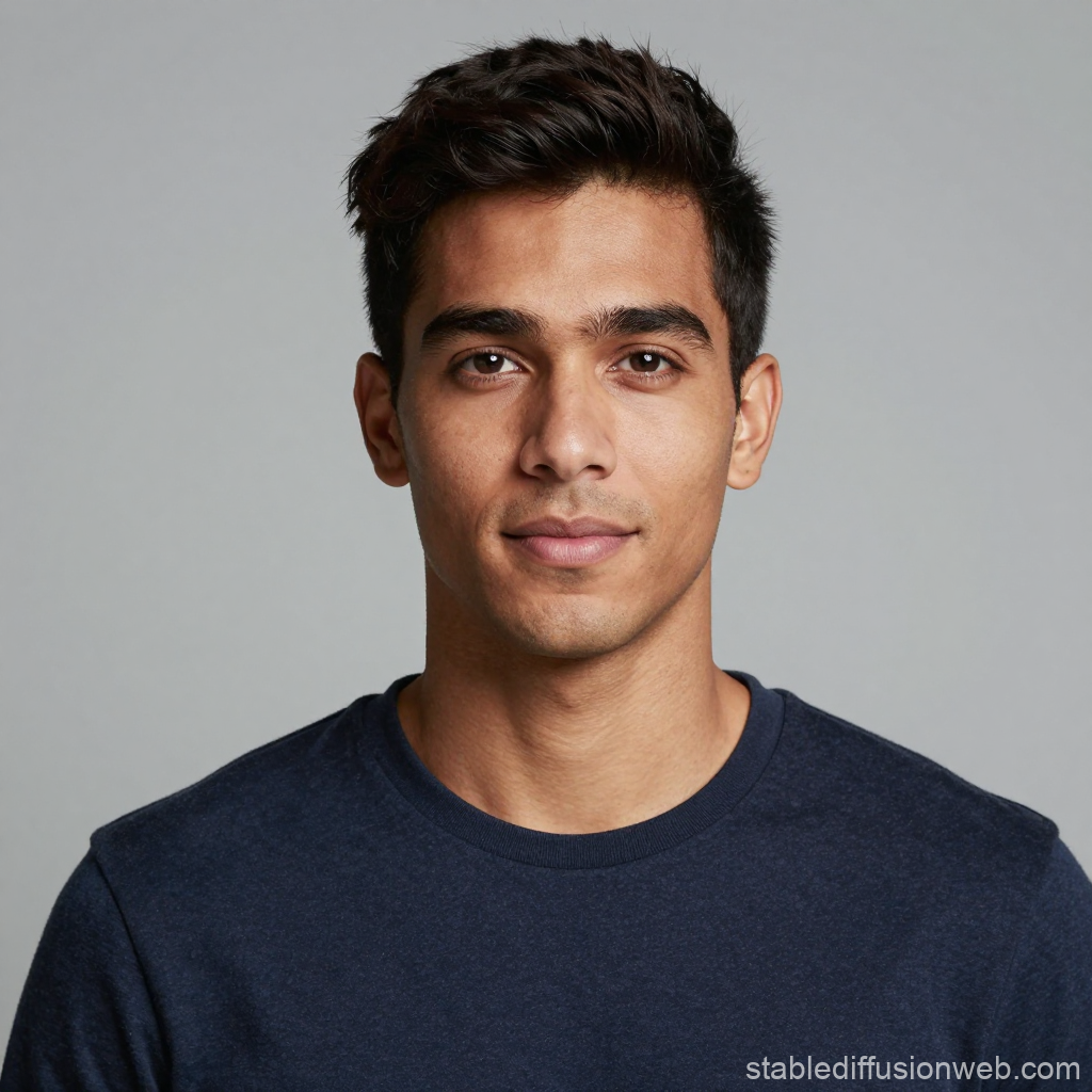 Portrait of a Young Man with Mixed Heritage