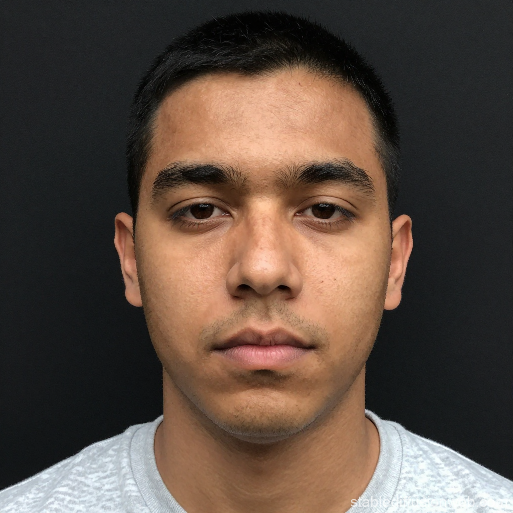 Portrait of a Young Man with Neutral Expression