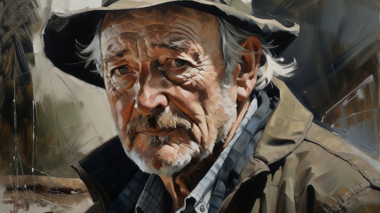 Portrait of an Elderly Man in a Hat