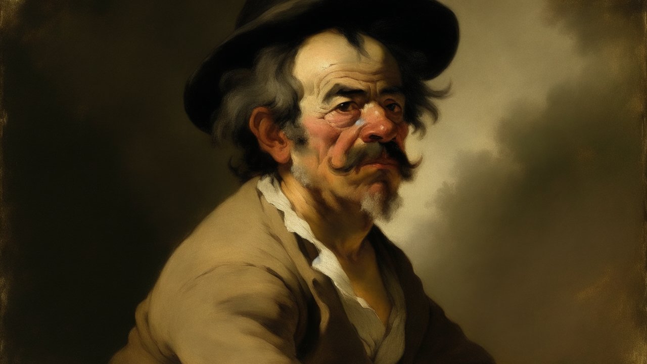 Portrait of an Elderly Man in Classic Style