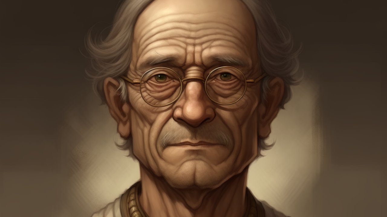 Portrait of an Elderly Man with Glasses