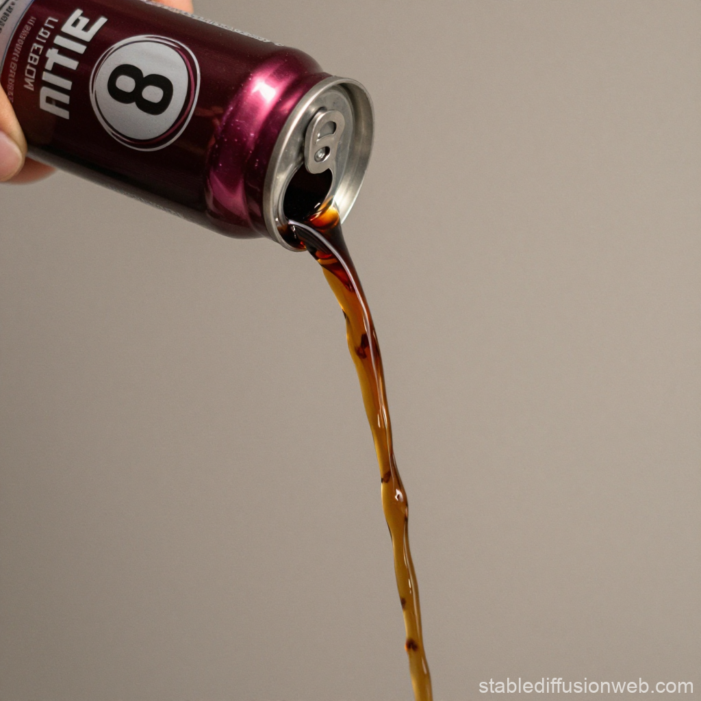 Pouring Wine-Infused Coffee from a Metallic Can