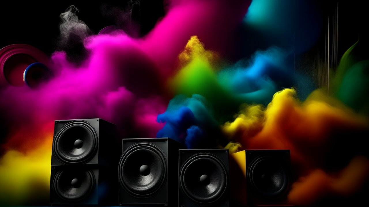 Powerful Speakers with Vibrant Colorful Smoke Explosion