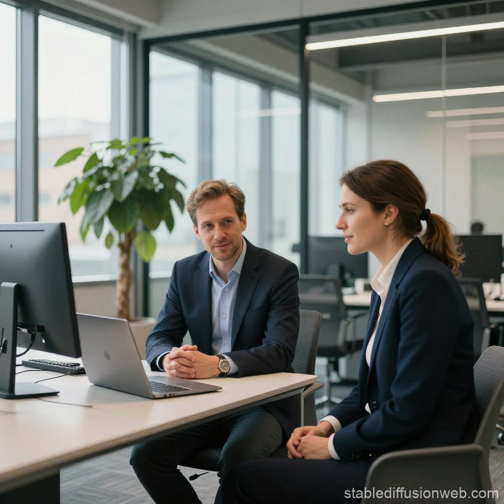 Professional Business Meeting in Modern Office