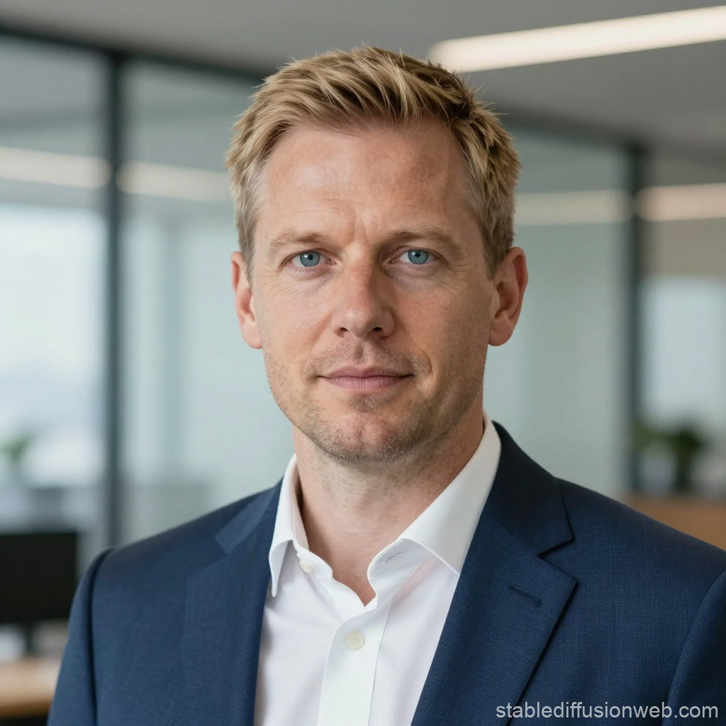 Professional German Businessman in Modern Office