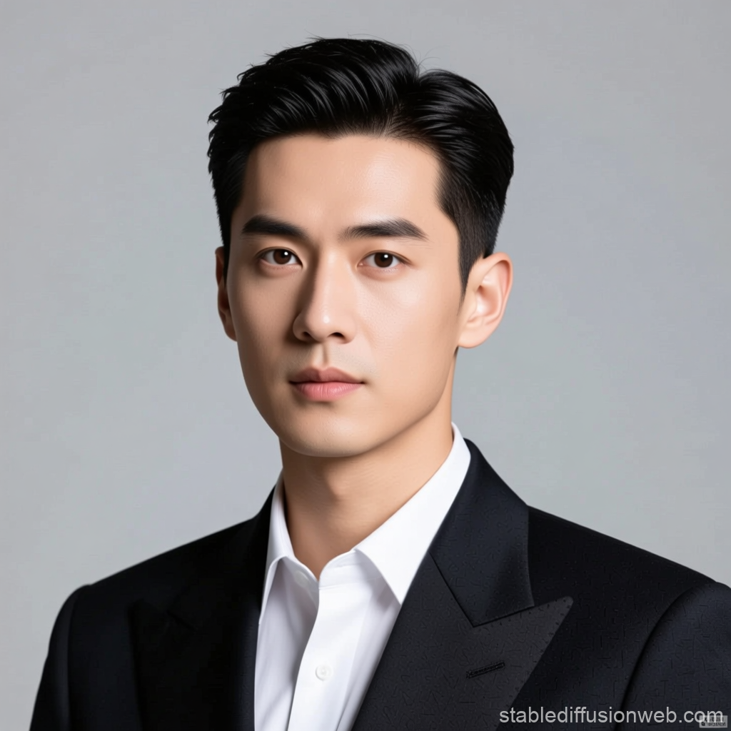 Professional Portrait of a Young Asian Man in Suit