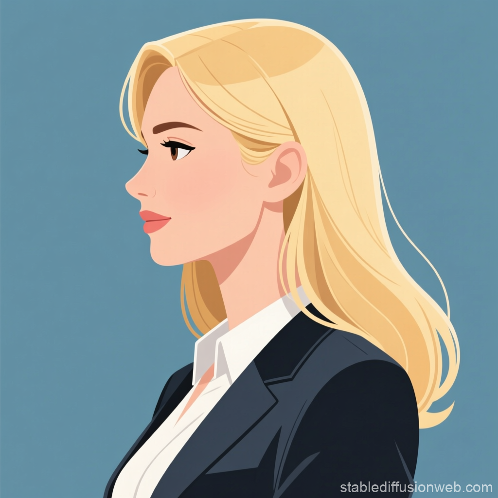 Profile of a Blonde Woman in Professional Attire