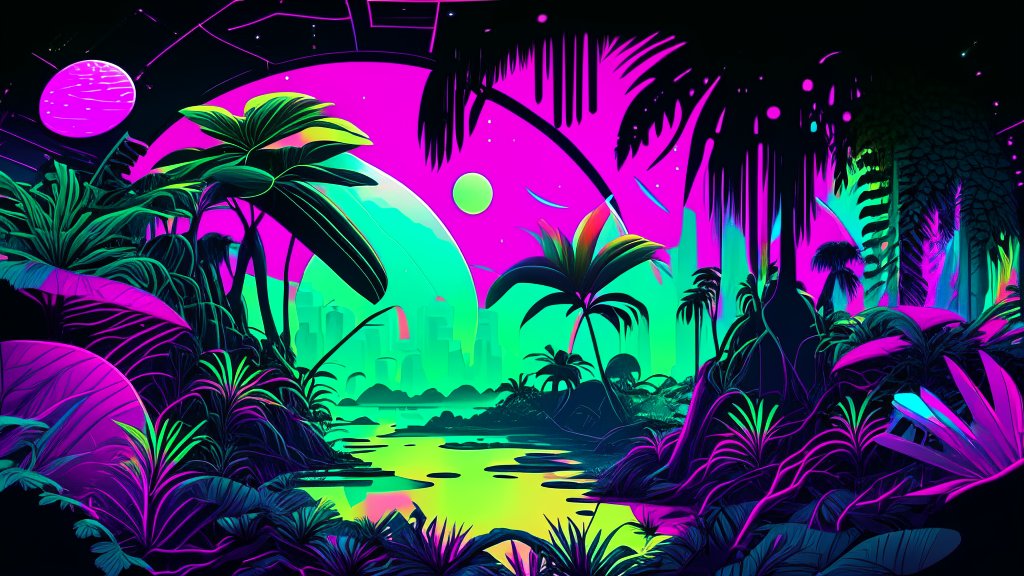 Psychedelic Exoplanet Dreamscape Paradise